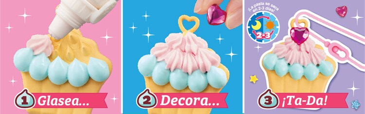 1 Glasea… 2 Decora… 3 ¡Ta-Da!